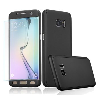 360 Full Body Coverage Protection Hard Slim Ultra-thin Hybrid Case Cover with Tempered Glass Screen Protector for Samsung Galaxy NOTE 4 (Black) - intl