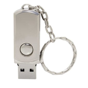 LCFU764 128 GB Memori Flash USB Drive Logam Menempel Pena Jempol Key Disk U (Silver)