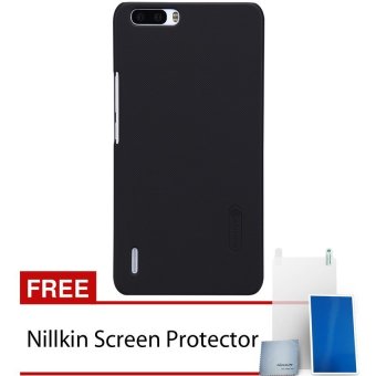 Nillkin For Huawei Honor 6 Super Frosted Shield Hard Case Original - Hitam + Gratis Anti Gores