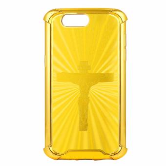 Bandmax iPhone 6/6s Plus Case INRI Crucifix Jesus Cross Gold Plated TPU Cover Back Rugged Air Cushion Protective Bumper Case for iPhone 6/6s Plus Religious Christian Accessories (Gold) - intl