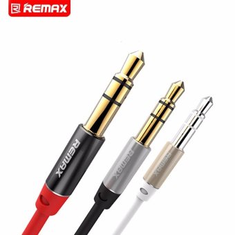 Remax 3.5mm Universal AUX Audio Cable Male To Male Extension Gold Plated AUX Cable For Car iPhone iPod Headphone MP3 MP4 Stereo - intl