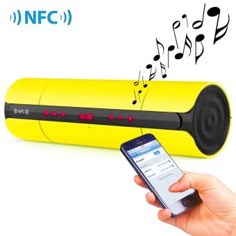 JOOX KR8800 NFC FM HIFI Bluetooth Speaker Wireless Stereo Portable Loudspeakers Super Bass Sound Box Handsfree Voice Box (Yellow) - Intl