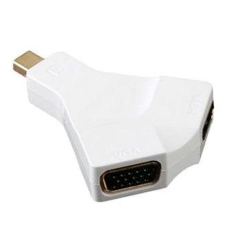 4Kx2K 2 In 1 Mini DP TO HDMI VGA Adapter For Apple MacBook Pro Air (White) - intl