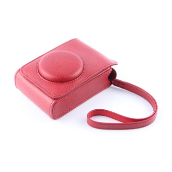 Red PU Leather Case Digital Camera Case Cover Bag for Fujifilm XQ1 XQ2 XF-1 XF1 Digital Camera - Intl