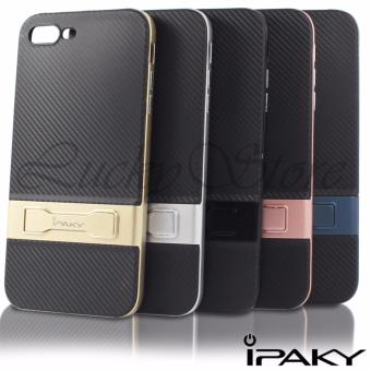 Lucky Case Samsung Galaxy J3 - Case Ipaky Carbon 3 Tone With Stand iPaky Design