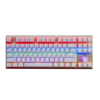 Ajazz Firstblood Colorful Exclusive Light Effect Mechanical Keyboard,87 Classic Layout keys,Blue Switches AK40 (White)