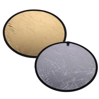 31.5\"/80cm Handhold Multi Collapsible Portable Disc Light Reflector for Photography 2in1 Gold and Silver - intl