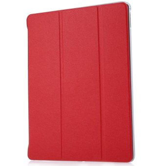 TimeZone Ultra Slim Leather Wake Sleep Smart Cover Hard Back Case with Stand Function for iPad Pro (Red)
