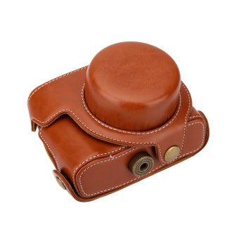 Hard Leather Camera Case Bag with Strap for Canon G1XM2