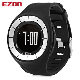 S&L EZON T028 Male Digital Watch Pedometer Calories Alarm Stopwatch Professional Running Sport Wristwatch (Black) - intl