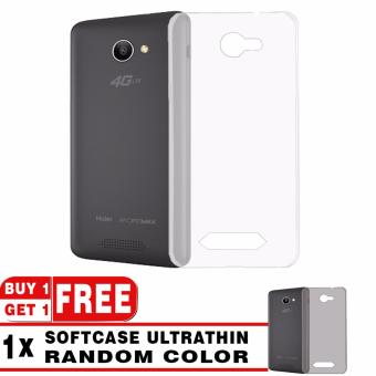 Softcase Silicon Ultrathin for Smartfren Andromax B - White Clear + Free Softcase Ultrathin Random Color