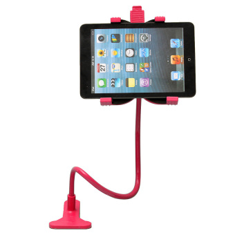 HKS 360 Rotating Desktop Stand Lazy Bed Tablet Holder Mount for iPad, iPhone (Red)