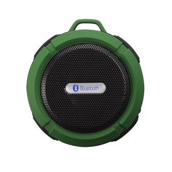 C6 Portable Wireless Bluetooth Speaker Sucker Waterproof Subwoofer (Green) - Intl
