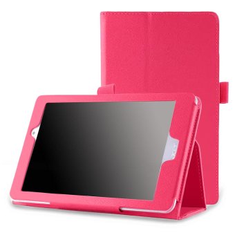 Acer Iconia Tab 8 A1-840FHD A1-840 FHD 8.0-Inch Tablet Case - PU Leather Multi-Angle Stand Auto Sleep Wake Magnetic Smart Cover (Hot Pink)