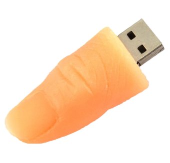 JIANGYUYAN High Quality 16 GB Finger Shaped USB Flash Drive(Yellow)