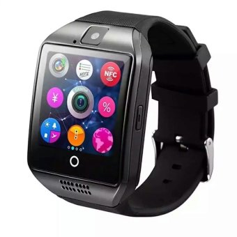 Q18 Bluetooth Smart Watch Support SIM TF Card Facebook QQ WechatForIOS Android Phone(Black)(Black) - Int'l - intl