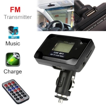Wireless MP3 Player Auto FM Transmitter Modulator LCD Car Kit USB Charger SD MMC Remote - intl