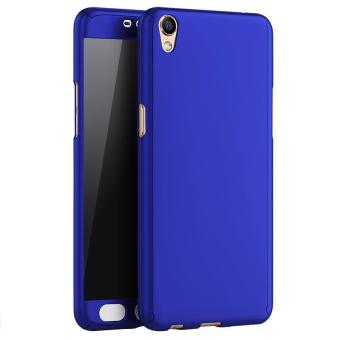 360 Full Body Coverage Protection Hard Slim Ultra-thin Hybrid Case Cover & Skin with Tempered Glass Screen Protector for OPPO R9 (Blue) - intl