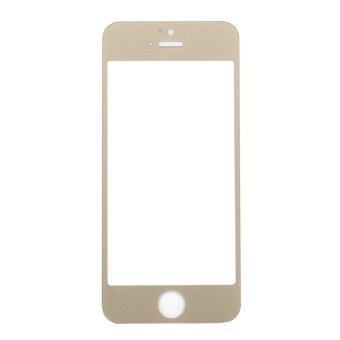 Tempered Glass Film Quality Colorful Real Screen Protector for iPhone 5 5S Golden