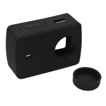Silicone Protective Cover Protector Case Shell Skin Lens Cap Accessory for Xiaomi Yi XiaoYi 2 Ⅱ 4K Camera Black - intl