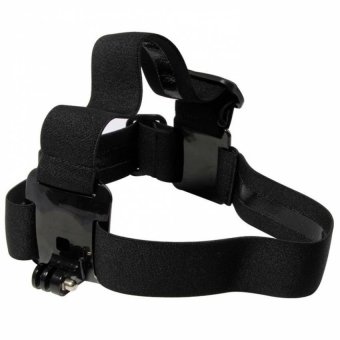 Elastic Adjustable Head Strap with Simple Anti-Slide Glue For Xiaomi Yi and GoPro - Hitam