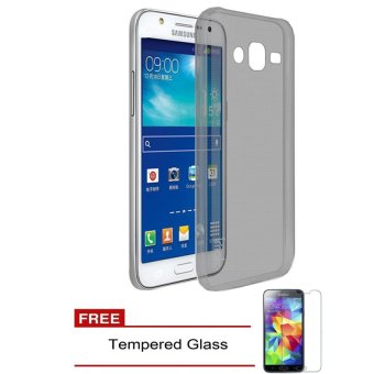 Case TPU Phone Case for Samsung Galaxy J2 Prime - Hitam Tranparan + Free Tempered Glass