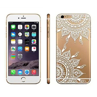 HomeGarden Hard Flower Pattern Case Cover For iPhone6/6S Gold