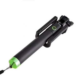 Jo.In Aluminum Wired Extendable Remote Shutter Handheld Selfie Stick Monopod For Android for iPhone (Green) - Intl
