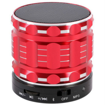 Hot Portable Mini Bluetooth Speakers Metal Steel Wireless Smart Hands Free Speaker Support SD Card For iPhone (Red) - Intl
