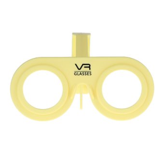 Mini Pocket Virtual Reality Glasses 3D VR Glasses for Android iOS Windows Smart Phones with 4.0 to 6.5 Inch Yellow - Intl