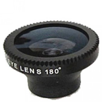Universal Lesung 3 in 1 Fisheye Lens Kit for Mobile Phone - LX-M301 - Hitam