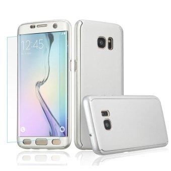360 Full Body Coverage Protection Hard Slim Ultra-thin Hybrid Case Cover with Tempered Glass Screen Protector for Samsung Galaxy S5 (Silver) - intl