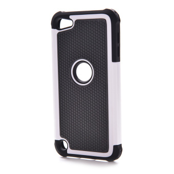 Velishy Hard Plastic and Rubber Case for iPod Touch 5 Black/White