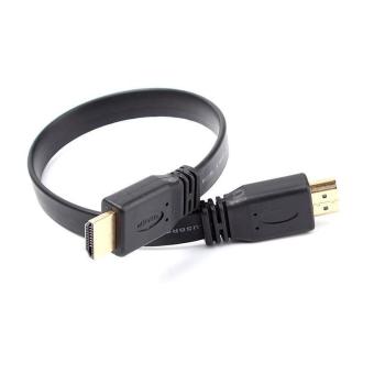 BUYINCOINS 30 cm datar HDMI Male adaptor konverter kabel pendek HDMI Ethernet