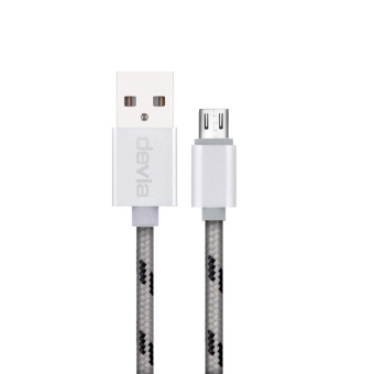 DEVIA Micro USB Charging Sync Cable for Android Smartphones - Silver