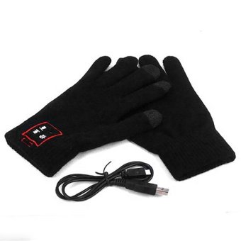 Cocotina Winter Warm Bluetooth Calling Gloves Touch Screen Mobile Headset Speaker For Smart Phone – Black