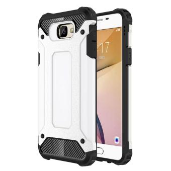 Dual Layer Case For Samsung Galaxy J7 Prime / On7 2016 Hybrid TPU PC Heavy Duty Armor Shock Absorbing Protective Cover White - intl