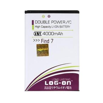 LOG-ON Battery For OPPO Find 7 4000mAh - Double Power & IC Battery - Garansi 6 Bulan