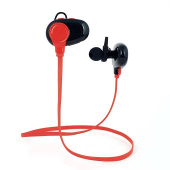 JUSHENG L3 Wireless Bluetooth 4.0 Noise Cancelling In-Ear Wireless Earbuds with Microphone (Red) - intl