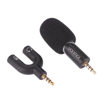Yanmai 90 Degree Rotatable Mini Uni-directional Condenser Microphone Sound Recording Recorder Mic for iPhone/iPad/iPod/Android Smartphone - intl