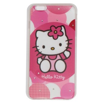 Cantiq Case Hello Kitty Shine Swarovsky For Apple iPhone 6 Plus Ukuran 5.5 inch / 6G PLUS Ultrathin Jelly Case Air Case 0.3mm / Silicone / Soft Case / Case Handphone / Casing HP - 6