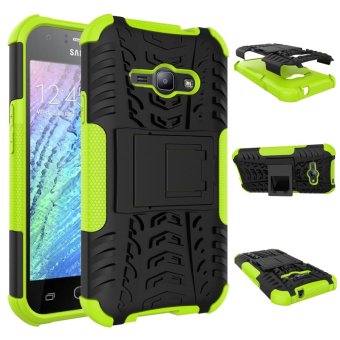 Fashion Heavy Duty Shockproof Dual Layer Hybrid Armor Protective Cover with Kickstand Case for Samsung Galaxy J1 Ace - intl