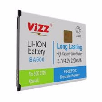 Vizz Baterai Batt Batre Battery Double Power Vizz Sony Experia BA600 Untuk Xperia U Experia P Experia S S725i LT26i 2200 Mah
