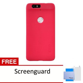 Nillkin Frosted Shield Hard Case untuk Huawei Nexus 6P - Merah + Gratis Screen Protector Nillkin