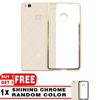 Softcase Silicon Jelly Case List Shining Chrome for Xiaomi Mi 4s - Gold + Free Softcase List Chrome