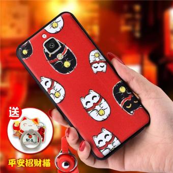 3D Cartoon Silicon Phone Case Phone Cover Phone Shell Soft Phone Cover TPU Phone Case for Xiaomi 4 /Xiaomi4 （1 X Phone Case + 1 X Glass Film） - intl