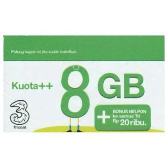 Three Voucher Kuota++ & Bonus Nelpon 20RB - 8GB