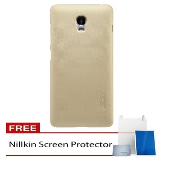 Nillkin For Lenovo Vibe P1 Turbo Super Frosted Shield Hard Case Original - Emas + Gratis Anti Gores Clear