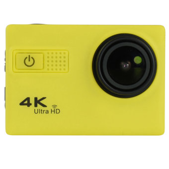 YICOE F68 Action Camera 4K 12 MP Ultra HD WiFi Voice Features 170D Wide Angle 2 inch HDMI Waterproof Go xiao pro yi 4k style Action Sport Camera dash Camcorder Accessories (Yellow)