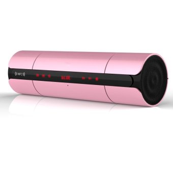 NFC FM HIFI Bluetooth Speaker KR-8800 Wireless Stereo Portable Loudspeakers Bluetooth Boombox Super Bass MP3 Player (Pink) - Intl